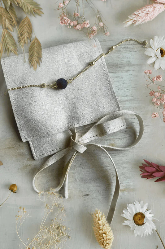 Necklace and Live Calm Essential Oils