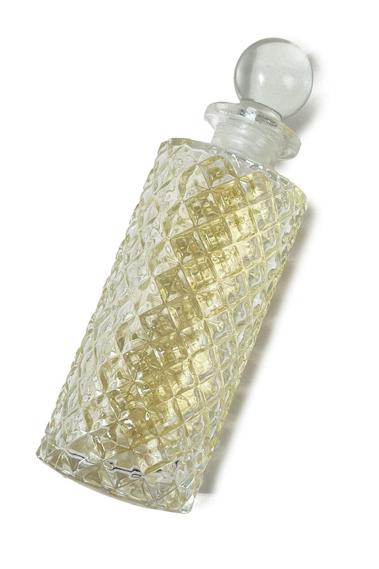 Cut Glass Body Oil Bottle