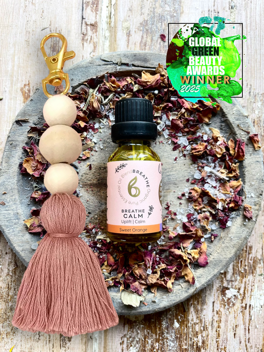Keyring Diffuser & Breathe Calm Organic Essential Oil 10ml