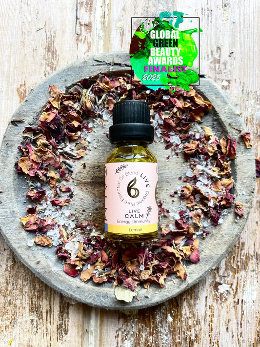 Necklace and Live Calm Essential Oils