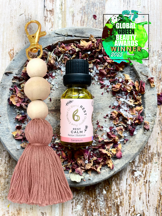 Keyring Diffuser & Rest Calm Organic Essential Oil 10ml