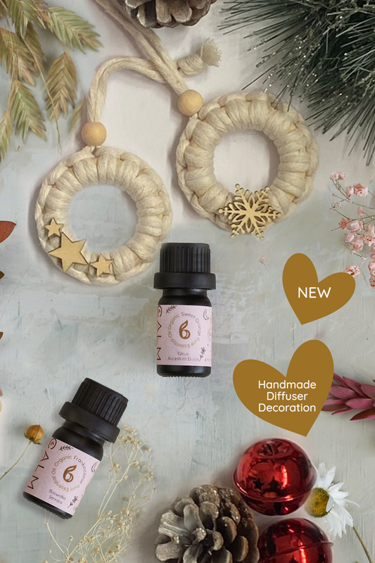 Handmade Christmas Decoration Diffuser & Organic Essential Oil Gift